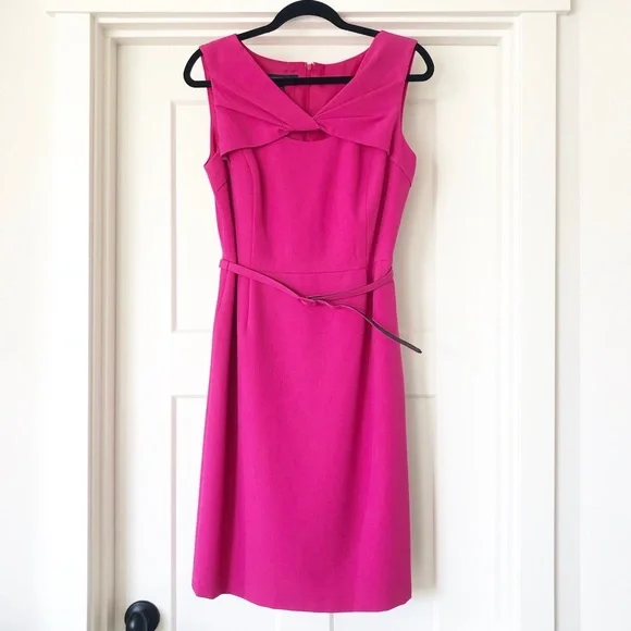 NWOT - Jones New York Fuchsia Sheath Dress - Picture 2 of 5